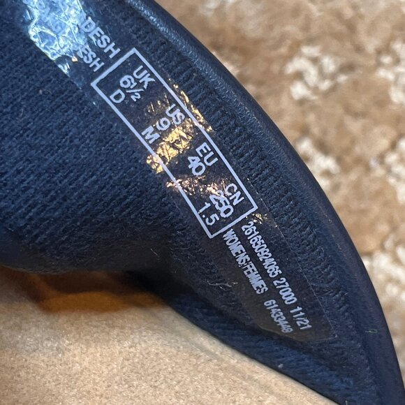 Clarks Clara Charm Wedge Sandal Navy/White Size 9M Women's Summer Slide Shoe - Picture 8 of 8